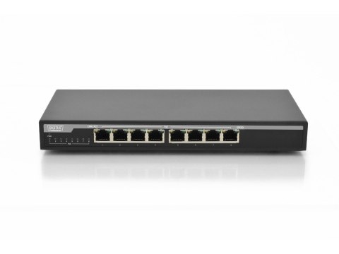 Digitus Switch Gigabit Desktop 8-portowy, 8x10/100/1000Mbps PoE+ af/at 135W, Metalowa obudowa