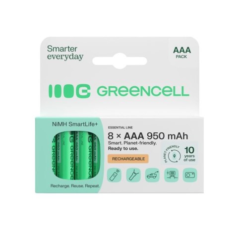 Green Cell Akumulatorki paluszki 8xAAA HR03 950mAh