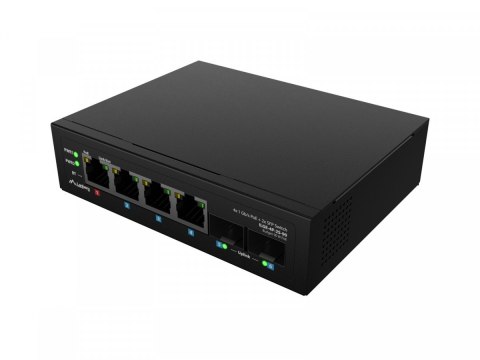 Lanberg Przełącznik ILGE-4P-2S-90 Light Industrial POE 1XBT 3XAT 2XSFP DIN Gigabit Ethernet