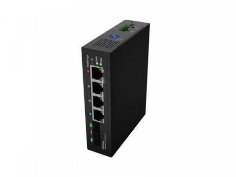 Lanberg Przełącznik ILGE-4P-2S-90 Light Industrial POE 1XBT 3XAT 2XSFP DIN Gigabit Ethernet