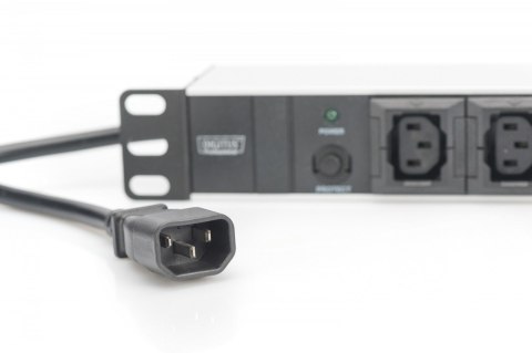 Digitus Listwa zasilająca PDU 19 cali RACK 10xC13, 2m 1xC14, 10A aluminiowa