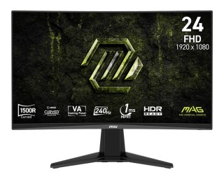 MSI Monitor 23.6 cala MAG 245C X24 LED/FHD/Curved/240Hz/czarny