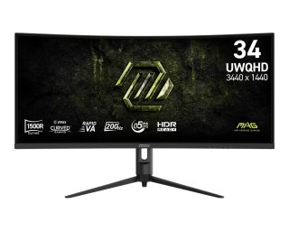 MSI Monitor 34 cale MAG 342CQRF E20 UWQHD/Curved/200Hz/czarny