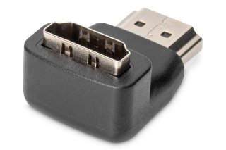 Digitus Adapter HDMI HighSpeed z Ethernetem 4K 60Hz UHD Typ HDMI A kątowy/HDMI A M/Ż czarny