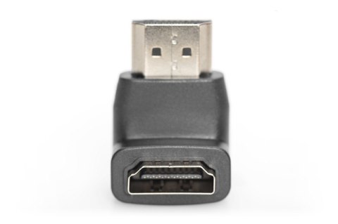 Digitus Adapter HDMI HighSpeed z Ethernetem 4K 60Hz UHD Typ HDMI A kątowy/HDMI A M/Ż czarny