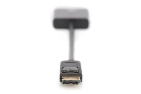 Digitus Kabel adapter Displayport z zatrzaskiem 1080p 60Hz FHD Typ DP/DVI-I (24+5) M/Ż 0,15m czarny