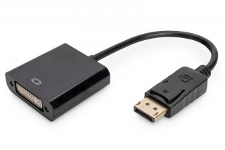 Digitus Kabel adapter Displayport z zatrzaskiem 1080p 60Hz FHD Typ DP/DVI-I (24+5) M/Ż czarny 0,15m