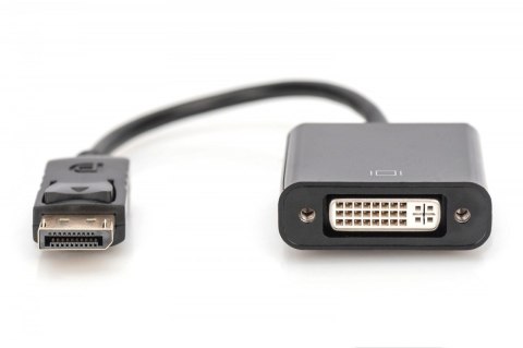 Digitus Kabel adapter Displayport z zatrzaskiem 1080p 60Hz FHD Typ DP/DVI-I (24+5) M/Ż czarny 0,15m