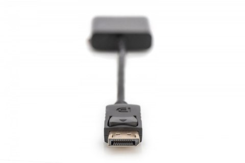 Digitus Kabel adapter Displayport z zatrzaskiem 1080p 60Hz FHD Typ DP/DVI-I (24+5) M/Ż czarny 0,15m
