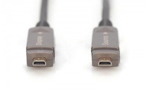 Digitus Kabel hybrydowy AOC HDMI 2.0 Premium High Speed Ethernet 4K60Hz UHD HDMI D/A HDMI D/A M/M z odłączanym wtykiem, 20m, czarny