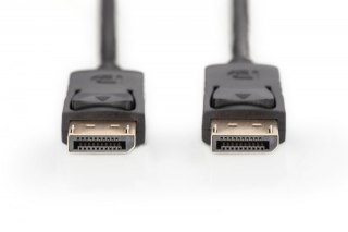Digitus Kabel połączeniowy DisplayPort z zatrzaskami 4K 60Hz UHD Typ DP/DP M/M 5m Czarny