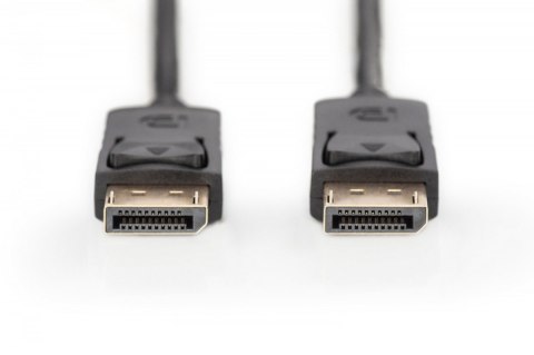 Digitus Kabel połączeniowy DisplayPort z zatrzaskami 4K 60Hz UHD Typ DP/DP M/M 5m Czarny