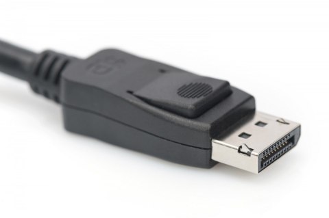 Digitus Kabel połączeniowy DisplayPort z zatrzaskami 8K 30Hz UHD Typ DP/DP M/M 1m czarny