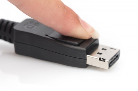 Digitus Kabel połączeniowy DisplayPort z zatrzaskami 8K 30Hz UHD Typ DP/DP M/M 1m czarny