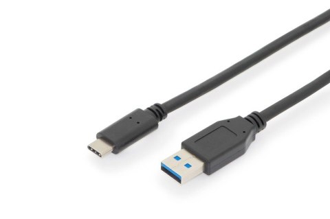 Digitus Kabel połączeniowy USB 3.1 Gen.2 SuperSpeed+ 10Gbps Typ USB C/USB A M/M, Power Delivery 1m Czarny