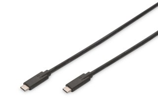 Digitus Kabel połączeniowy USB 3.1 Gen.2 SuperSpeed+ 10Gbps Typ USB C/USB C M/M, Power Delivery 1m Czarny