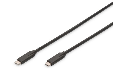 Digitus Kabel połączeniowy USB 3.1 Gen.2 SuperSpeed+ 10Gbps Typ USB C/USB C M/M, Power Delivery 1m Czarny