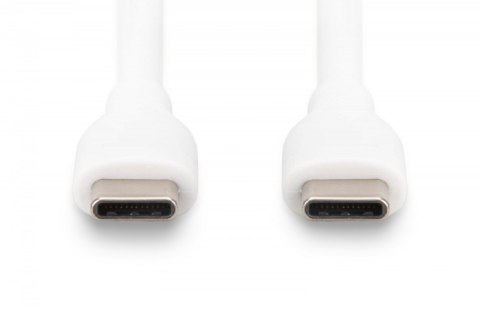 Digitus Kabel połączeniowy silikonowy USB-C - USB-C, USB 2.0 60W, 2m Biały
