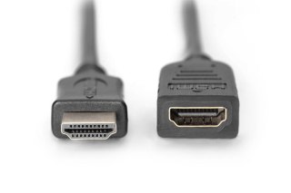 Digitus Kabel przedłużający HDMI HighSpeed z Ethernetem 4K 60Hz UHD Typ HDMI A/HDMI A M/Ż 2m Czarny