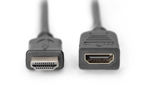 Digitus Kabel przedłużający HDMI HighSpeed z Ethernetem 4K 60Hz UHD Typ HDMI A/HDMI A M/Ż 2m Czarny