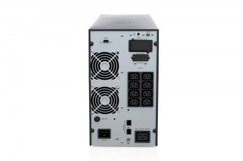 Digitus Zasilacz awaryjny UPS Online Tower 19" LCD 3000VA/3000W 6x12V/9Ah 8xC13 1xC19 1xC14 USB RS232 RJ45 GŁ.460mm