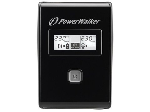 PowerWalker UPS LINE-INTERACTIVE 650VA 2X SCHUKO OUT, RJ11 IN/ OUT, USB, LCD