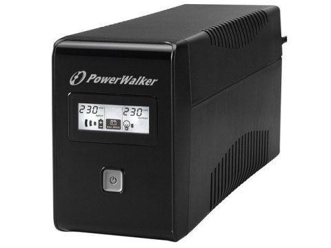 PowerWalker UPS LINE-INTERACTIVE 650VA 2X SCHUKO OUT, RJ11 IN/ OUT, USB, LCD