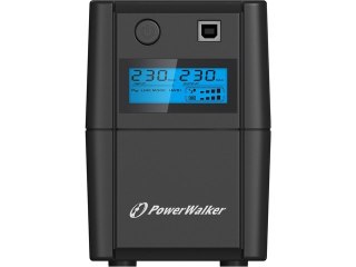 PowerWalker UPS LINE-INTERACTIVE 850VA 2X SCHUKO, RJ11 IN/OUT, USB, LCD