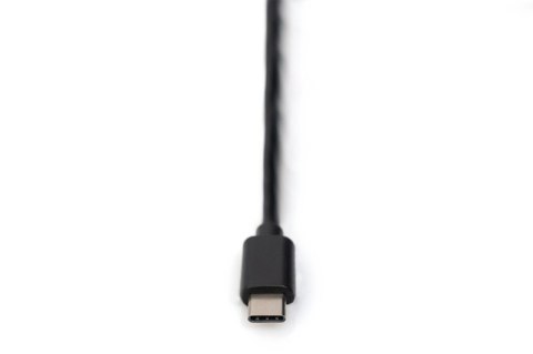 Digitus Kabel adapter USB-C 2.0 męski do RS232 (DB9) męski | chipset FTDI FT232RL | czarny | mocowanie na śruby | 1.0m