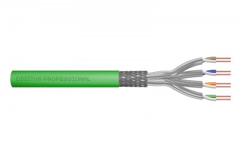 Digitus Kabel teleinformatyczny instalacyjny kat.8.2, S/FTP, Dca, AWG 22/1, LSOH, 50m, zielony