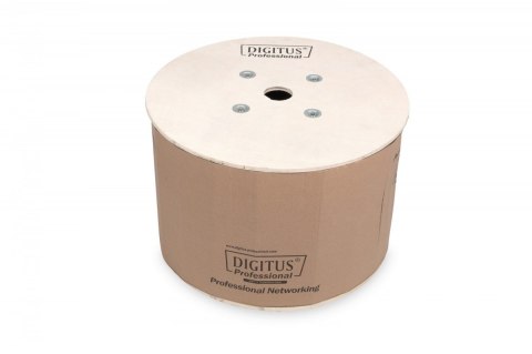 Digitus Kabel teleinformatyczny instalacyjny zewnętrzny kat.7, S/FTP, Eca, drut, AWG 23/1, PE, 1000m, szpula, czarny