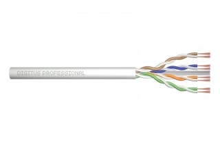 Digitus Kabel teleinformatyczny patchcordowy kat.6, U/UTP, linka, AWG 26/7, LSOH, 305m, karton, szary