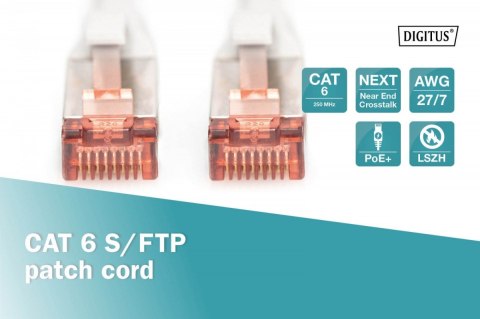 Digitus Patch cord S/FTP kat.6 LS0H 2m szary