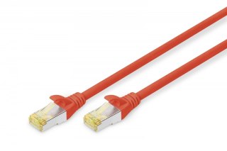Digitus Patch cord S/FTP kat.6A LSOH 0,25m czerwony