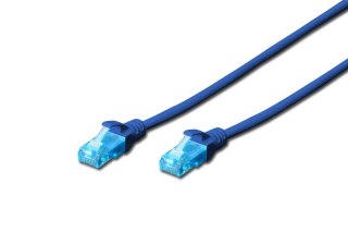 Digitus Patch cord kat.5e UTP, CU, AWG 26/7 0,5m niebieski