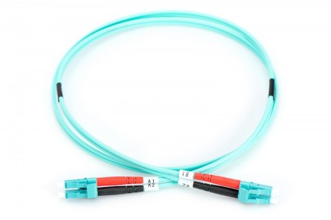 Digitus Patch cord światłowodowy FO LC-LC MM 50/125 OM3 duplex LSOH 7m turkusowy
