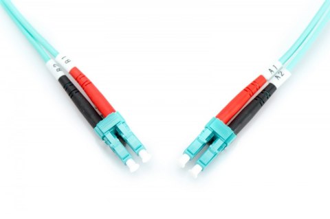 Digitus Patch cord światłowodowy FO LC-LC MM 50/125 OM3 duplex LSOH 7m turkusowy