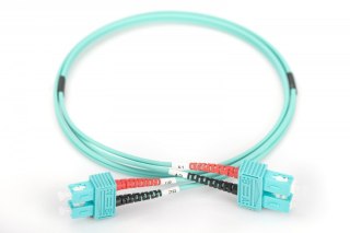 Digitus Patch cord światłowodowy FO SC-SC MM 50/125 OM3 duplex LSOH 2m turkusowy