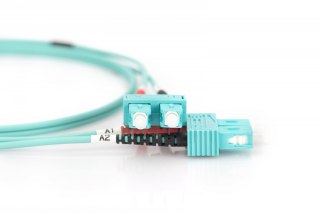 Digitus Patch cord światłowodowy FO SC-SC MM 50/125 OM3 duplex LSOH 2m turkusowy