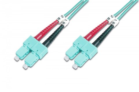 Digitus Patch cord światłowodowy FO SC-SC MM 50/125 OM3 duplex LSOH 2m turkusowy