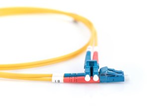 Digitus Patchcord FO Singlemode 09/125 OS2 LC-LC duplex 10m żółty