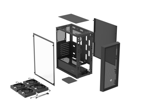 Fury Obudowa Fury Shobo SH8F Midi Tower z oknem czarna