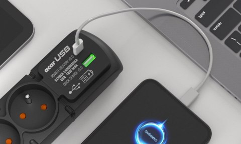 Acar Listwa zasilająca ACAR F4 USB A+C 1.5m 4X PD3.0