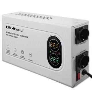 Qoltec Stabilizator napięcia AVR 2000VA | 1200W | Toroidalny transformator