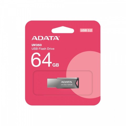 Adata Pendrive UV350 64GB USB 3.2 Gen1 Metallic