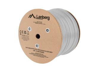 Lanberg Kabel LAN SFTP kat.5e 305m drut CU LSZH CRP+FLUKE PASSED szary
