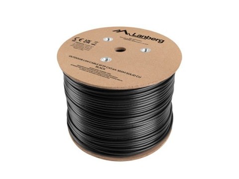 Lanberg Kabel LAN SFTP kat.6a 305m drut outdoor CU FLUKE PASSED czarny