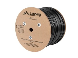 Lanberg Kabel LAN SFTP kat.6a 305m drut outdoor CU FLUKE PASSED czarny