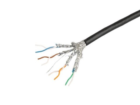Lanberg Kabel LAN SFTP kat.6a 305m drut outdoor CU FLUKE PASSED czarny