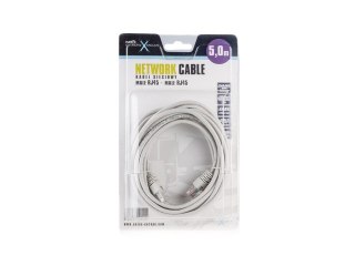 Natec Patch Cord Kat.5e 5m szary EXTREME MEDIA
